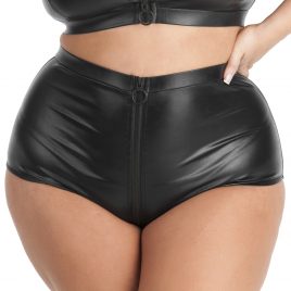 Lovehoney Plus Size Fierce Wet Look High-Waisted Panties