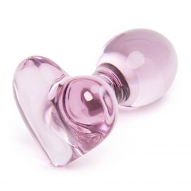 Lovehoney Small Heart Glass Butt Plug 3 Inch