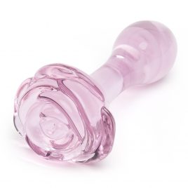 Lovehoney Full Bloom Small Rose Glass Butt Plug 3.5 Inch
