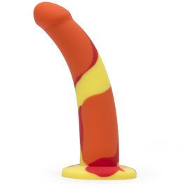 Lovehoney Earth and Fire Curved Silicone Suction Cup Dildo 7 Inch