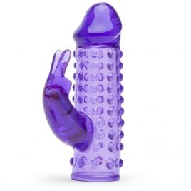 BASICS Vibrating Penis Sleeve with Clitoral Rabbit Vibrator