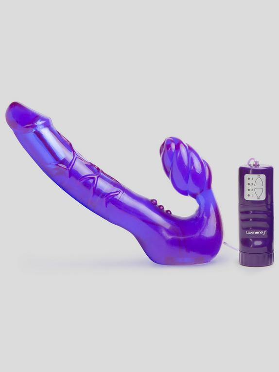 Lovehoney Double Wow Strapless Strap-On Dildo Vibrator 7 Inch