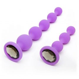 Annabelle Knight Ooh La La! Silicone Jewelled Anal Beads Set (2 Piece)