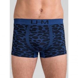 LHM Wild Thing Blue Leopard Print Seamless Boxer Shorts