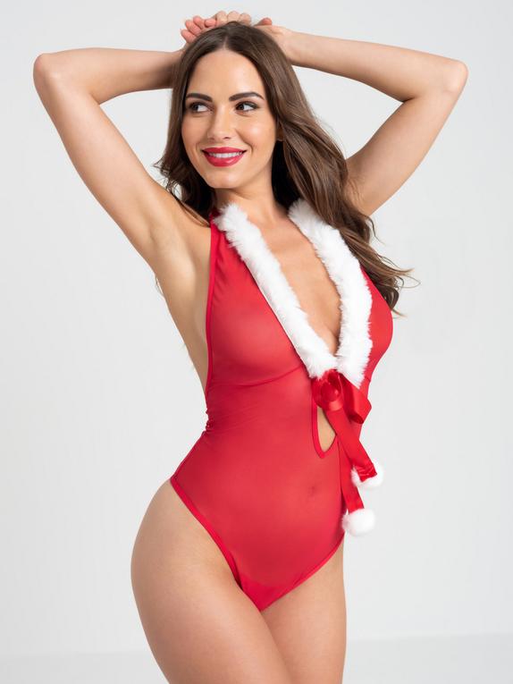 Lovehoney Holiday Pom-Pom Red Sheer Teddy