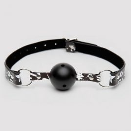 Ouch! Street Art Printed Breathable Leather Ball Gag