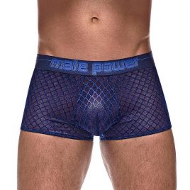 Male Power Blue Diamond Mesh Boxer Shorts