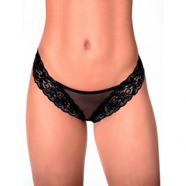 Mapale Black Lace and Mesh Panties