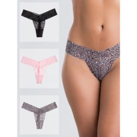 Lovehoney Wild Thing Leopard Lace Thong Set (3 Count)