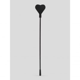 Bondage Boutique Black Skip a Beat Silicone Heart Riding Crop