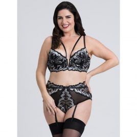 Fifty Shades of Grey Captivate Plus Size Black and Silver Bra Set