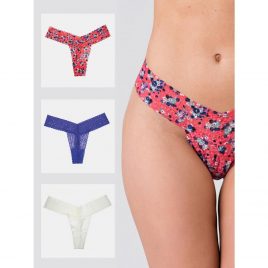 Lovehoney Peachy Keen Lace Thong Set (3 Count)