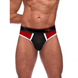 Male Power Blue and Black Retro Thong