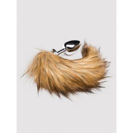DOMINIX Deluxe Large Stainless Steel Faux Fox Tail Butt Plug 4 Inch