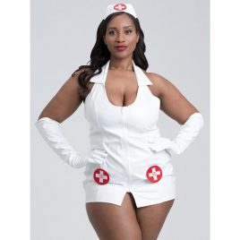 Lovehoney Fantasy Plus Size Naughty PVC Nurse Costume