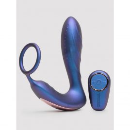 Hueman Black Hole Galactic Silicone Remote Control Cock Ring Butt Plug