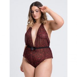 Lovehoney Plus Size Saffron Kiss Plunging Teddy