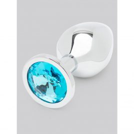 Lovehoney Blue Jewelled Metal Medium Butt Plug 3 Inch