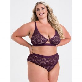 Lovehoney Mindful Plum Lace Bra Set