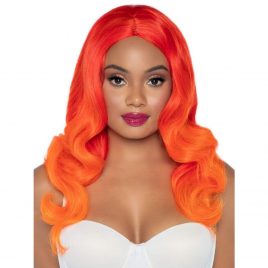 Leg Avenue Orange Ombre Long Wavy Wig