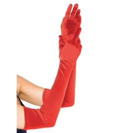 Leg Avenue Red Elbow-Length Satin Gloves