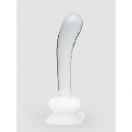 Icicles No. 88 G-Spot Glass Textured Dildo with Removable Suction Cup 6 Inch
