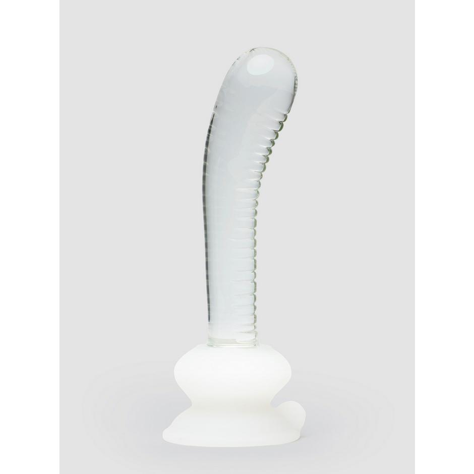 Icicles No. 88 G-Spot Glass Textured Dildo with Removable Suction Cup 6 Inch