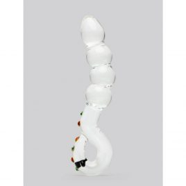 Lovehoney Sensual Glass Curved Beaded Dildo