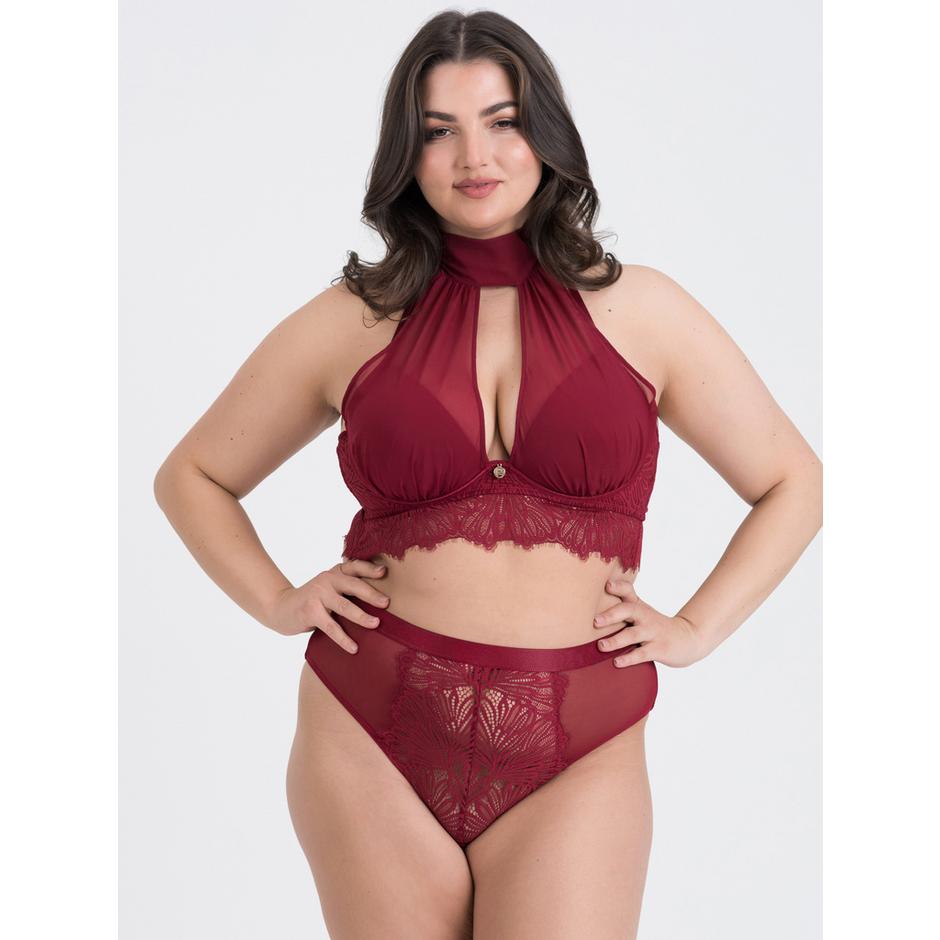 Fifty Shades of Grey Captivate Plus Size Wine Chiffon Multiway Bra Set