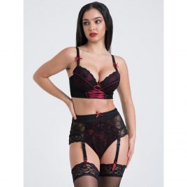 Lovehoney Twilight Rose Black Lace Bra Set