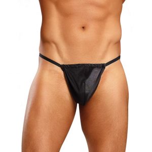 Male Power Black Smooth Silk Posing Pouch