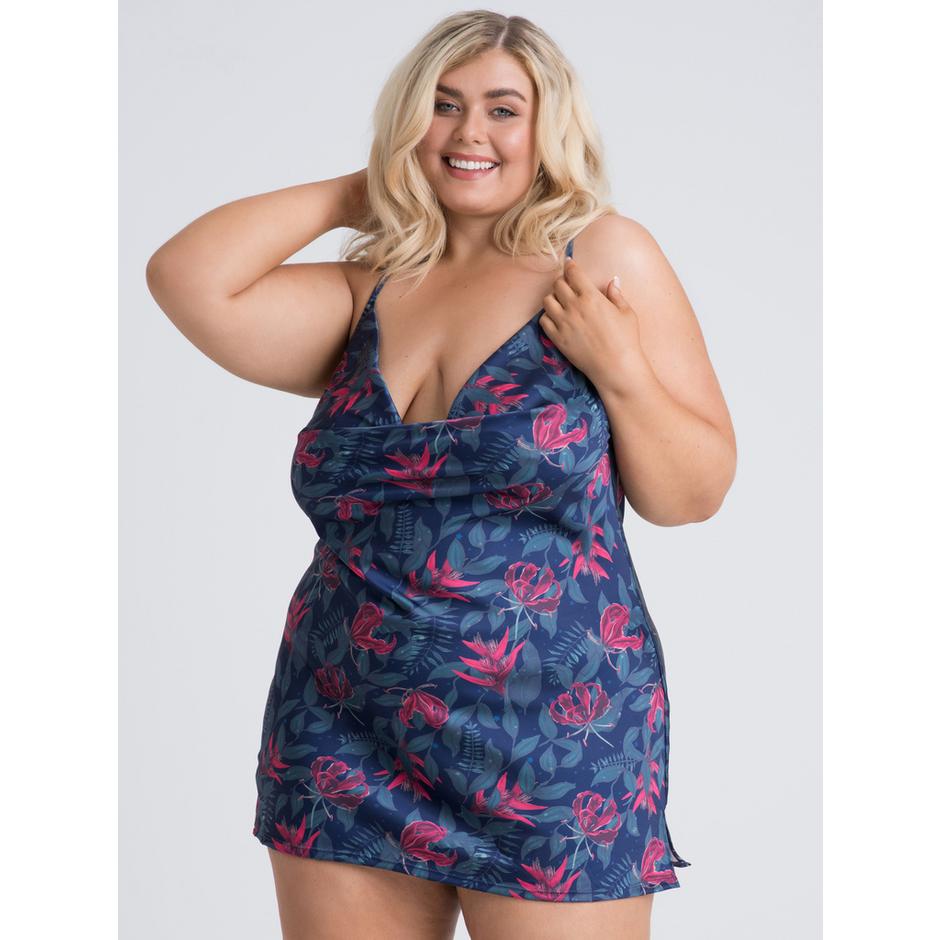 Lovehoney Plus Size Moonlit Tropics Satin Chemise