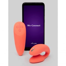 We-Vibe Chorus Orange App and Remote Controlled Rechargeable Couple's Vibrator