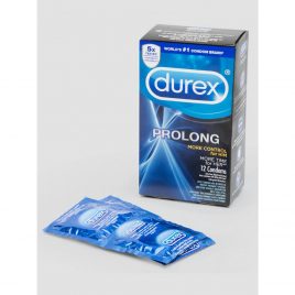 Durex Prolong Delay Textured Latex Condoms (12 Count)