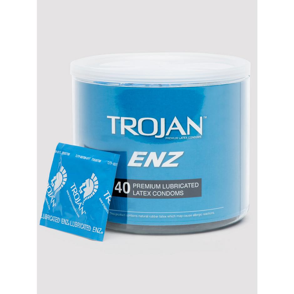 Trojan ENZ Premium Lubricated Latex Condoms (40 Count)