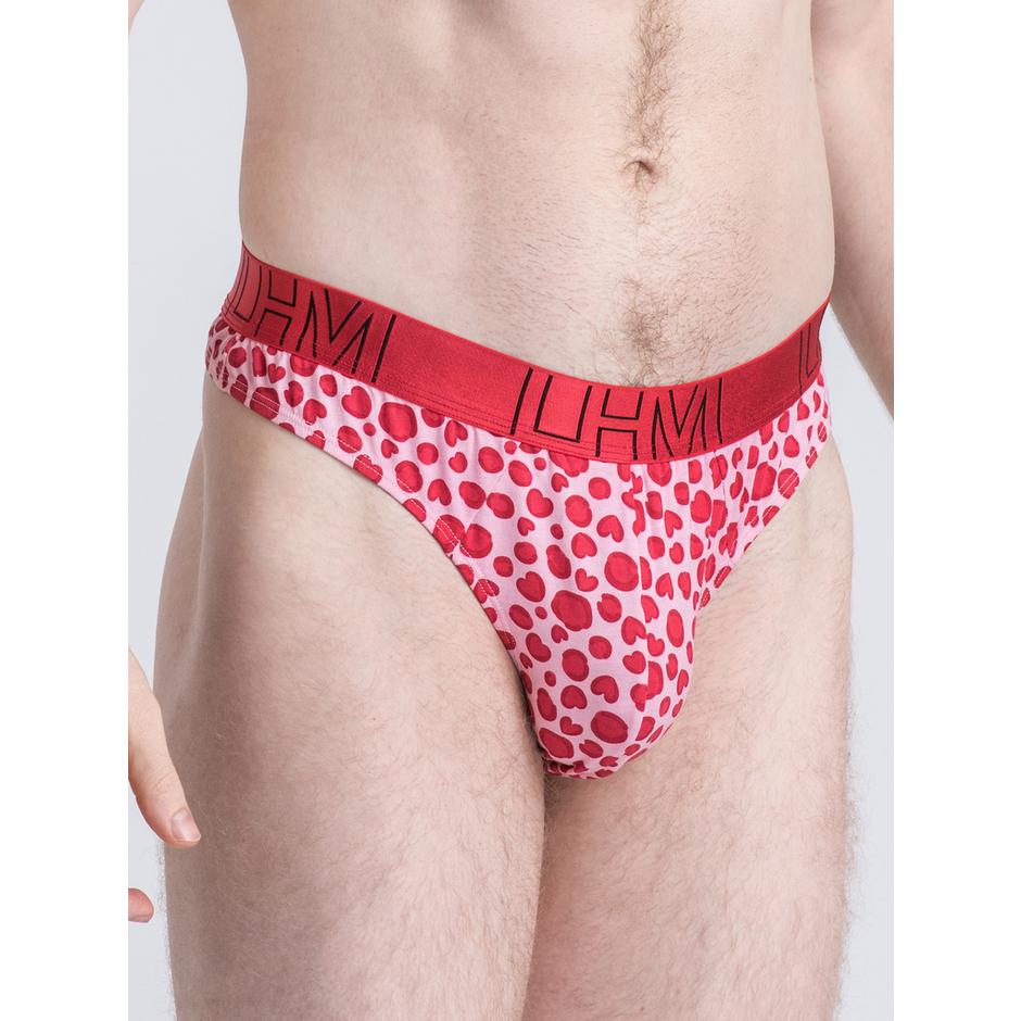 LHM Leopard Hearts Pink Modal Boxer Thong