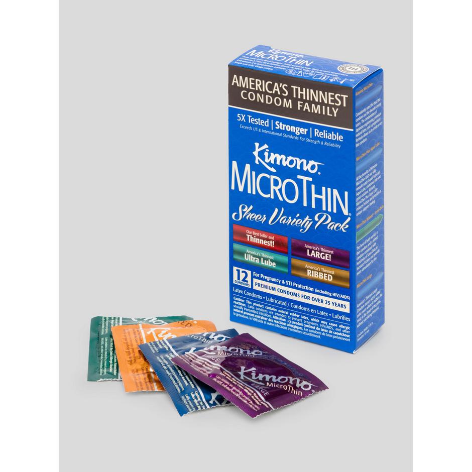 Kimono MicroThin Sheer Variety Pack Latex Condoms (12 Count)