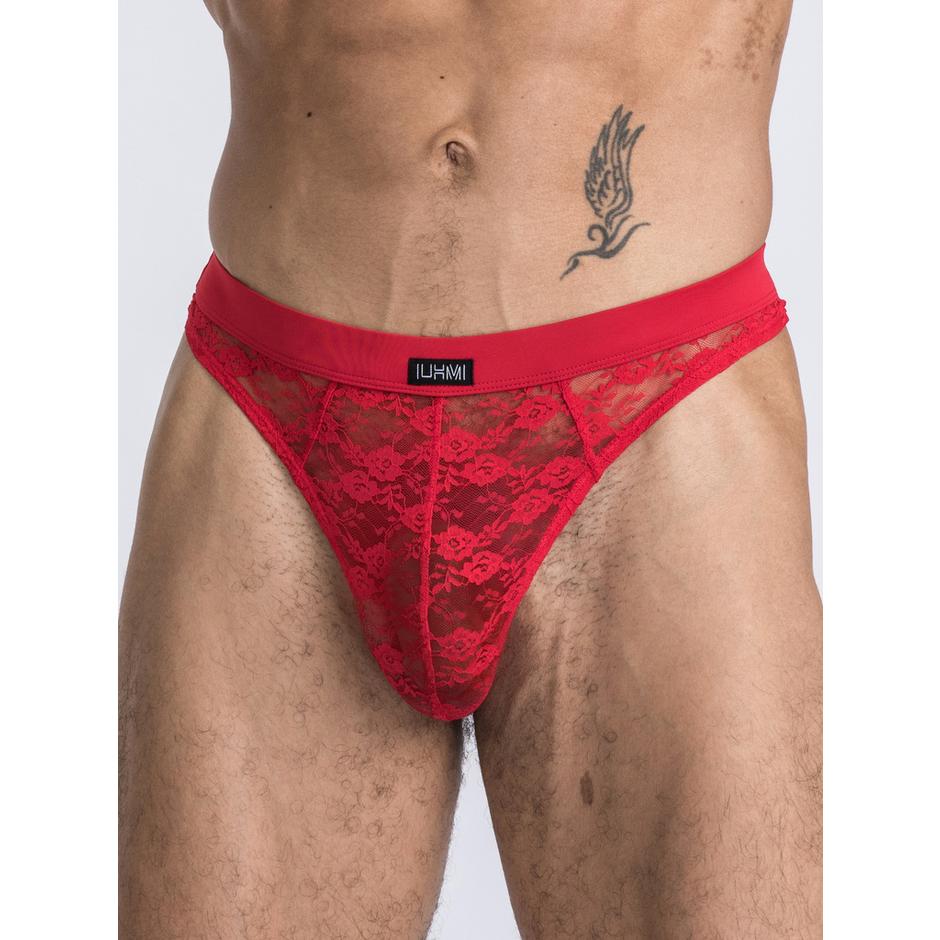 LHM Red Lace Thong