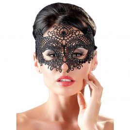 Cottelli Black Masquerade Lace Mask