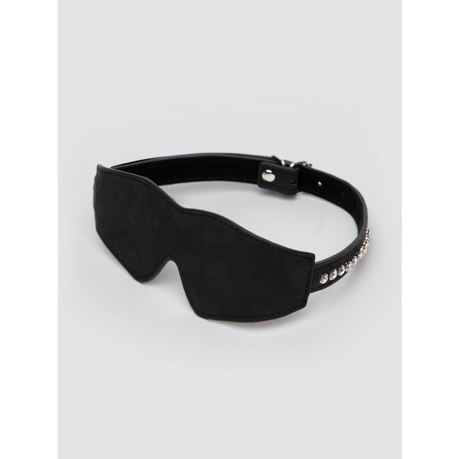 Ouch! Faux Leather Diamond Studded Eye-Mask