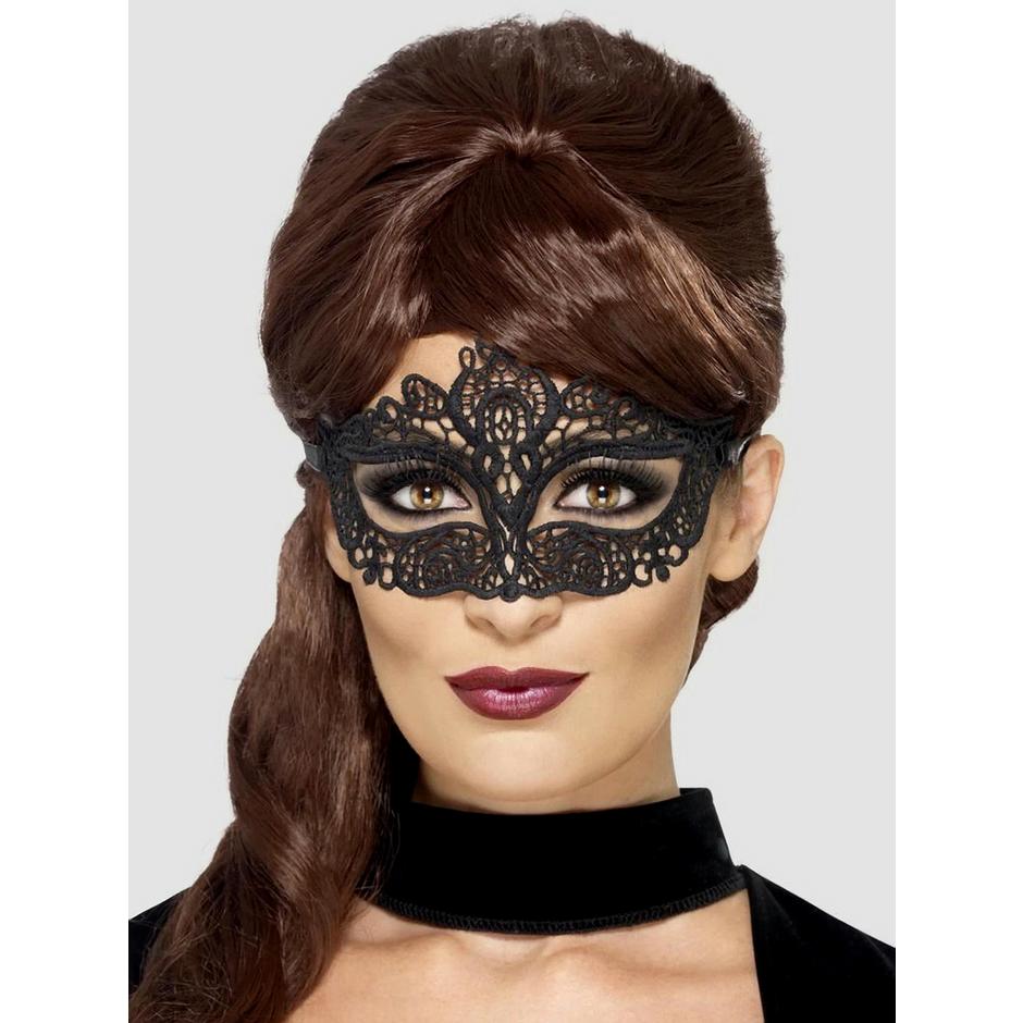 Fever Black Masquerade Lace Mask