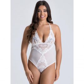 Lovehoney Peek-a-Boo White Lace Teddy