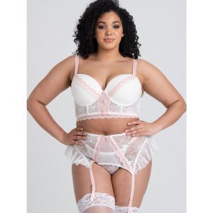 Lovehoney Plus Size Vintage Bliss Ivory Bra Set (3-Piece)