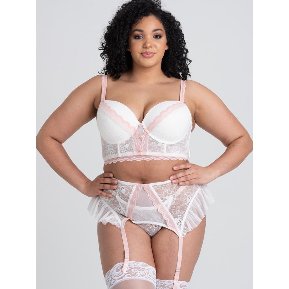 Lovehoney Plus Size Vintage Bliss Ivory Bra Set (3-Piece)