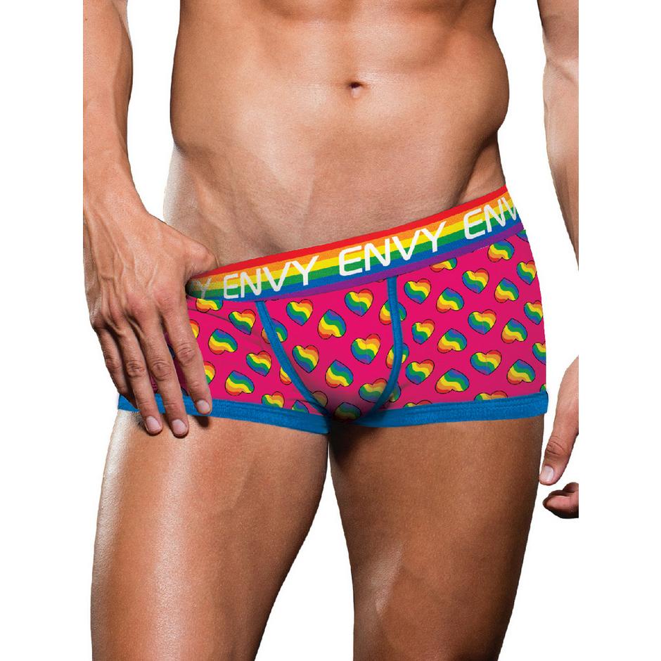 Envy Rainbow Heart Print Boxer Briefs