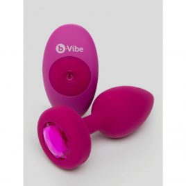 B-Vibe Remote Control Rechargeable Vibrating Silicone Jewelled Butt Plug