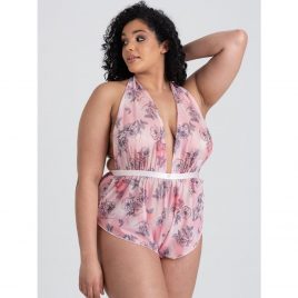 Lovehoney Plus Size Rose Embrace Pink Teddy