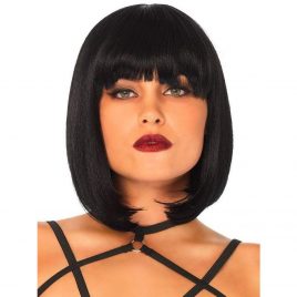 Leg Avenue Brunette Short Natural Wig With Fringe