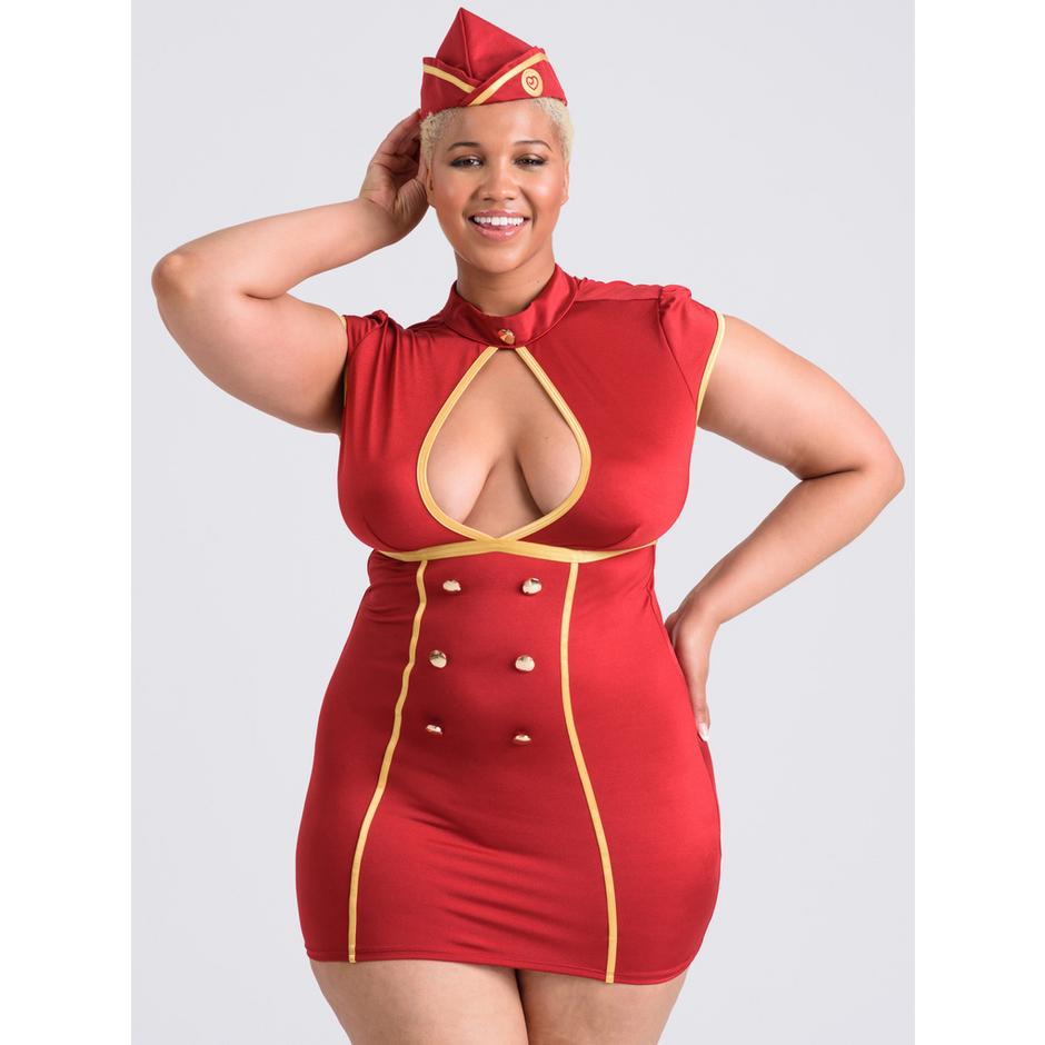 Lovehoney Fantasy Plus Size Frisky Flight Attendant Costume