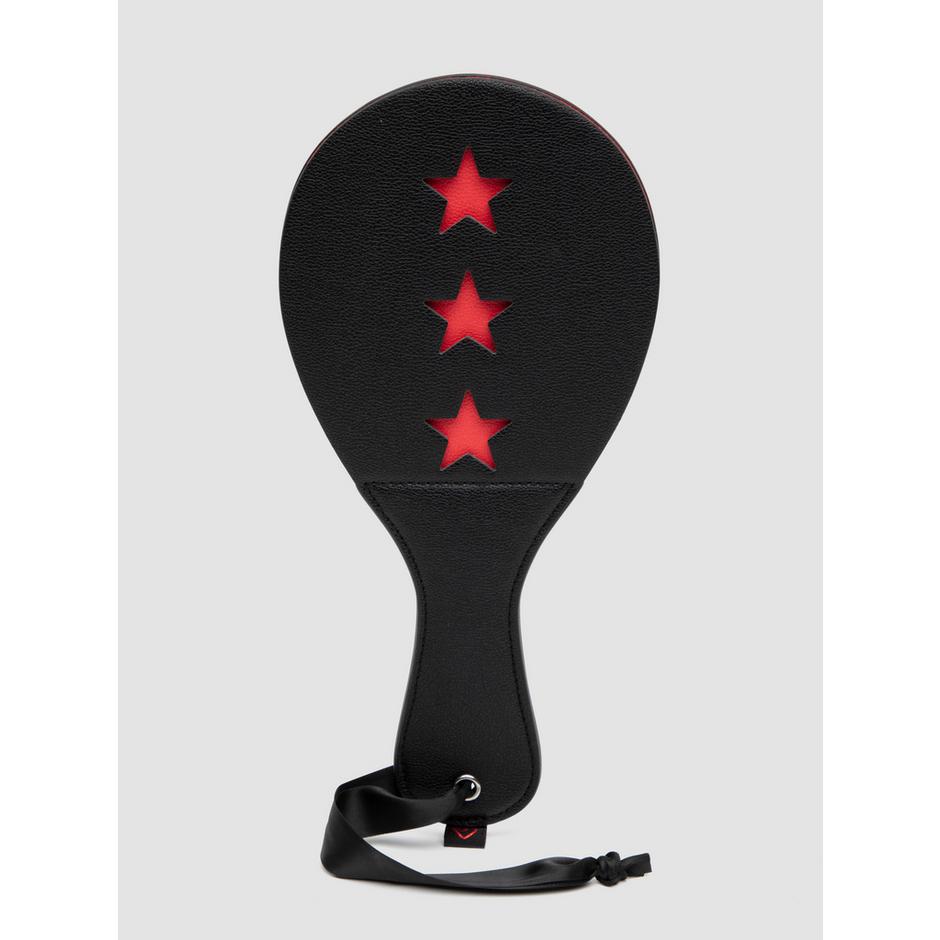 Bondage Boutique Faux Leather Red Stars Slapper Spanking Paddle